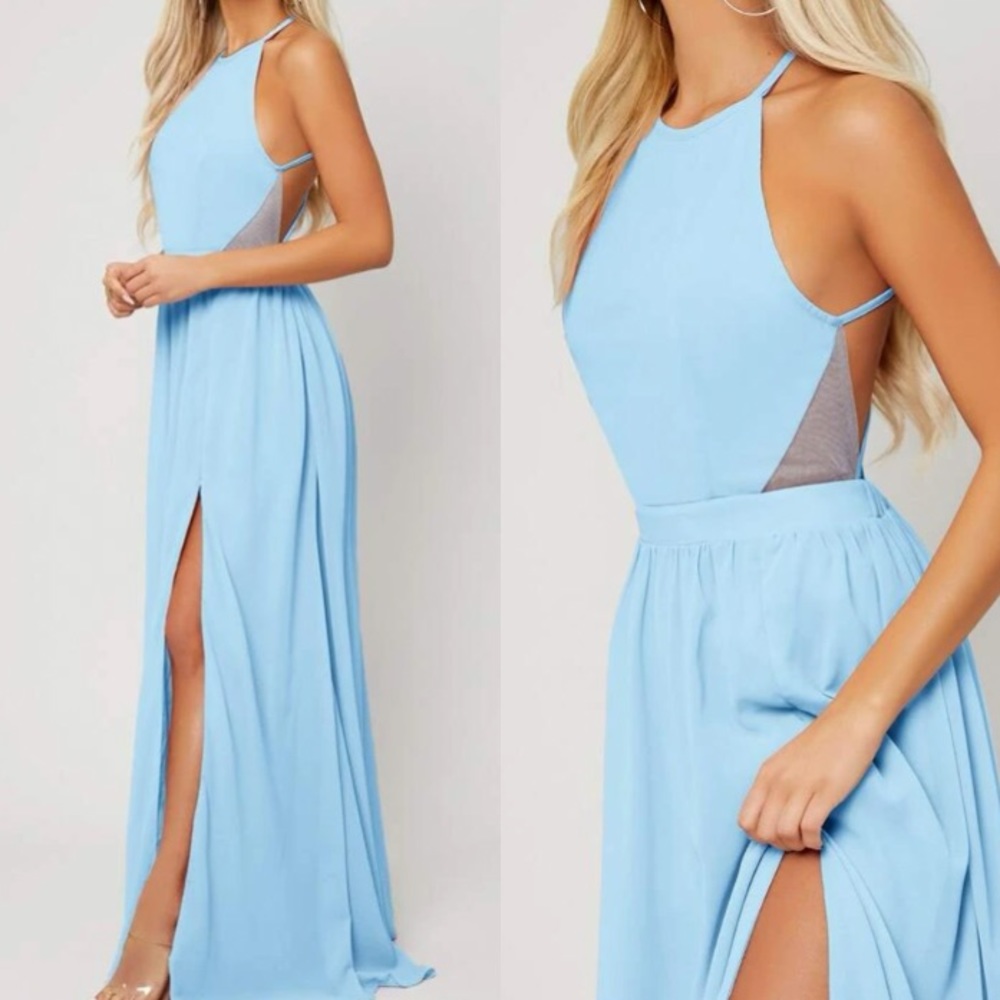 Luxe champagne open back maxi dress - Picture 9 of 16